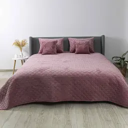 Покривало ТЕП велюрове Velour Mesa Rose Ромб круглий 180x240 см рожеве - мініатюра 2