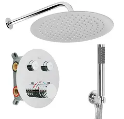 Душова система прихованого монтажу з термостатом Rea Lungo Diamond chrome + BOX REA-P6967