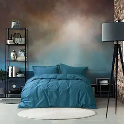 Постільна білизна сатин Lotus Home - Dakota Modern синій євро - мініатюра 3