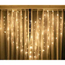 Гірлянда-штора Серце 2 x 1.5 м 192 LED теплий білий