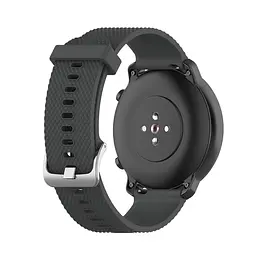 Ремінець силіконовий 20 мм для Amazfit BIP/Bip Lite/Bip U/Pro/Mini/GTS/GTS 2 (E)/GTR 42 BeWatch GT Темно-сірий (1011444) - мініатюра 3