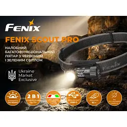 Тактичний налобний ліхтар Fenix Scout Pro (HM50R V2.0) з червоним та зеленим світлом | Лімітована серія - мініатюра 6