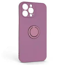 Силиконовый чехол для Apple iPhone 13 Pro Max, Icon Ring, фиолетовый, панель-накладка, с кольцом-подставкой на 360°, противоударный, возможность использования магнитных держателей, ArmorStandart (ARM68684)