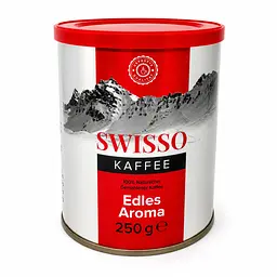 Кава натуральна мелена Swisso Kaffee Edles Aroma у металевій банці 250 г