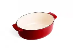 Гусятниця чавунна з кришкою KitchenAid 30 см 5,6 л червона (CC006063-001) - мініатюра 2