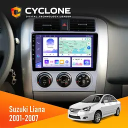 Штатна магнітола Suzuki Liana 2001-2007 Cyclone C9-011 4x64, DSP Cyclone (НФ-00007143)