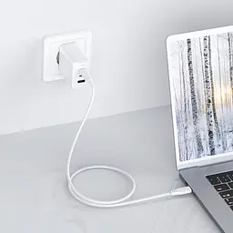Зарядний пристрій Acefast A13 USB/2 Type-C QC PD 65W білий + кабель Type-C to Type-C - мініатюра 2