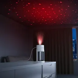Зволожувач повітря з проекцією зоряного небаl HOCO HX34 280ml Starry sky humidifier White - мініатюра 7