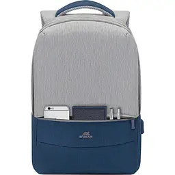 Рюкзак RivaCase 7562 Grey/Dark blue - мініатюра 15