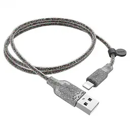 Кабель Hoco U73 Star Galaxy Silicone 120 см USB to Lightning сірий силіконовий