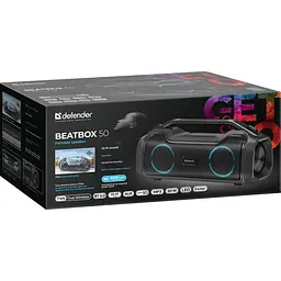 Акустична система 1.0 Defender Beatbox 50, 50W, Bluetooth/RGB/TF/TypeC/IPX5/PWB чорна - мініатюра 5