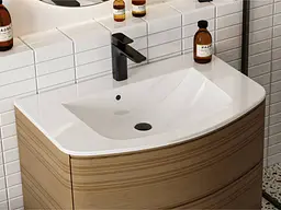 Умивальник Miraggio DEA 800 (0001536) Miramarble, Глянцевий, Накладний/Врізний, Білий - мініатюра 8
