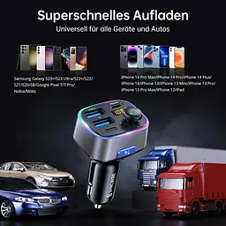 FM-трансмітер SYNCWIRE Bluetooth 5.3 з автозарядкою 48W та LED дисплеєм - мініатюра 5