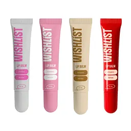 Набір 4 бальзамів-блисків для губ Blessed Honey & Crystal Sorbet & Sweet Candy & Velvet Coral Lip Gloss Balms Wishlist