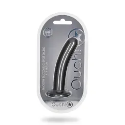 Фалоімітатор Ouch! Smooth G-Spot Dildo 6'' 15 см (сірий) - мініатюра 7