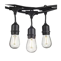 Вулична гірлянда з ретро лампами LED Edison 15шт Solar на сонячній батареї