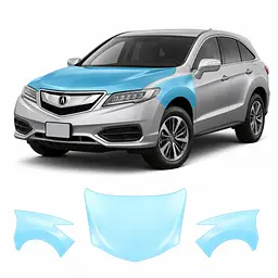 Антигравійна захисна бронеплівка за лекалами для Acura RDX TX2/CDU facelift 2016-2018 - капот і передні крила