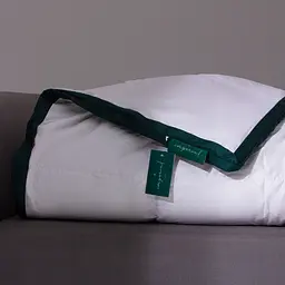 Ковдра MirSon Imperial Satin Luxe літня 110х140 см біла із зеленим кантом - мініатюра 13