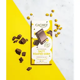 Шоколад молочний Cachet Salty Roasted Corn 31% з солоною смаженою кукурудзою 100 г  - мініатюра 2