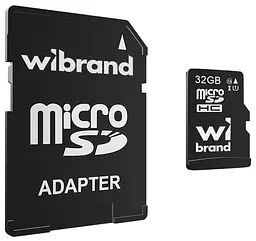 Карта пам'яті Wibrand micro SDHC UHC-1 32Gb class 10 SD adaptor
