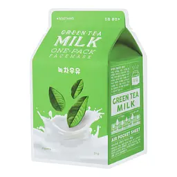 Тканинна маска A'pieu Green Tea Milk One-Pack з екстрактом зеленого чаю, 21 мл - мініатюра 2