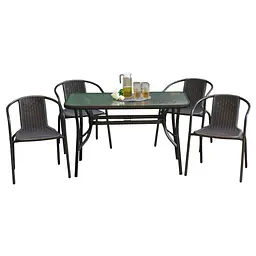 Комплект садових меблів 4Points Siena-4 з прямокутним столом 120x70x70 см