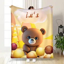 Плед 3D іменний Teddy Bear 3355_B 15733 135х160 см