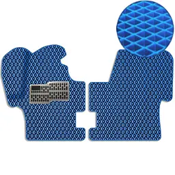 3D Килимки у салон EVA для Volkswagen Transporter T4 1+2 1990-2003 з підп'ятником Сині 2 шт