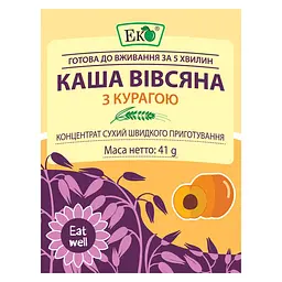 Каша вівсяна Еко з курагою 41 г