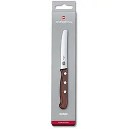 Кухонный нож Victorinox Wood Tomato and Table лезвие 11см мин. из деревьев. ручкой в ​​подар. - миниатюра 4