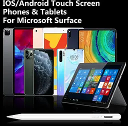 Стилус універсальний Goojodoq Active Magnetic 3 Gen Android iPhone iPad до 2017 Type-C 1.2mm білий - мініатюра 7