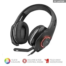 Гарнітура Trust GXT 455 Torus RGB 3.5 мм BLACK (23138) - мініатюра 5