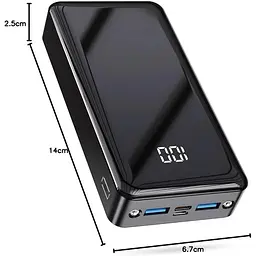 Портативний зарядний пристрій потужний 240000 мАг вихід і вхід USB C 22,5 Вт - мініатюра 4