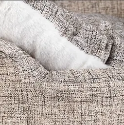 Лежак для собак і котів Ferplast Dandy F 65 зі штучним хутром коричневий 65х46х17 см 82943098 - мініатюра 2