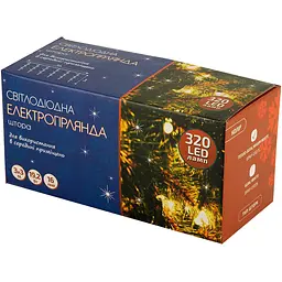 Електрогірлянда BPNY LED штора тепло-біла 320LED 3х3 м 220V 19.2W (116023)