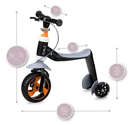 Самокат біговел 2 в 1 MoMi Elios Orange - мініатюра 9