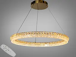 Підвісна LED-люстра Diasha MD6027/800S-gold для вітальні, спальні та зали, Gold, пульт, 130 W, 82 см, 15-25 m2 - мініатюра 7