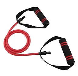 Трубчастий еспандер для фітнесу з ручками U-POWEX Latex resistance tube 30LB Red 13.5 кг (UP_1001_30LB_Red) - мініатюра 1