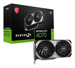 Відеокарта MSI GeForce RTX4070 12Gb VENTUS 2X E OC (RTX 4070 VENTUS 2X E 12G OC)