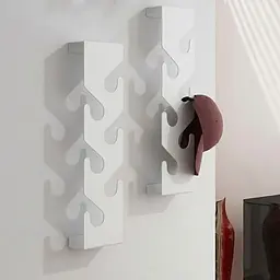 Вішак для одягу та рушників Nice & Cozy Figure вертикальний білий - мініатюра 2