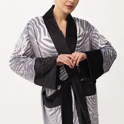 Кімоно жіноче з плюшевого велюру Kimono Luxury 18378 M - мініатюра 4