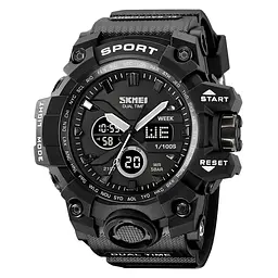 Чоловічий наручний годинник 2197BK Black Skmei acs0030158 - мініатюра 1