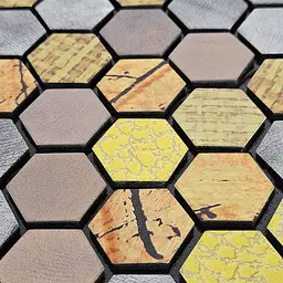 Самоклеюча алюмінієва плитка Sticker Wall 300х300х3мм Луска SW-00001931 - мініатюра 5