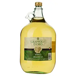 Вино Vino Bianco Grappolo d'Oro, біле, сухе, 5 л