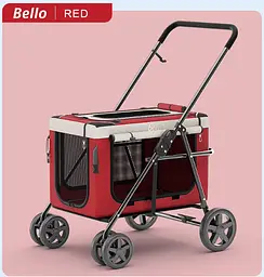 Коляска зі знімною переноскою для домашніх тварин Bello BL09 - мініатюра 2