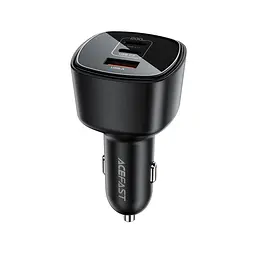 Автомобільний зарядний пристрій Acefast B18 200W(2USB-C+USB-A)fast car charger Black (6974316285953) - мініатюра 5