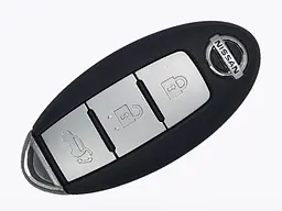 Чохол ключа Nissan білий+золота окантовка (3 кнопки) TPU - мініатюра 2