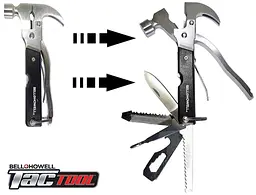 Молоток Bell HOWell Tac Tool 18in1 для розбиття скла / ножі / плоскогубці - мініатюра 2