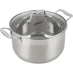 Каструля з кришкою Krauzer Universal 78337 24 см 6 л сіра - мініатюра 2