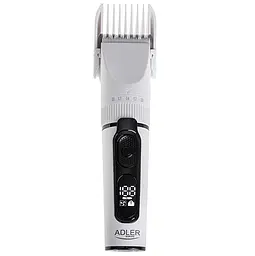 Акумуляторна машинка для стрижки волосся Adler AD 2839 з дисплеєм, IPX6, 2000 мАг, 6 насадок, Turbo режим